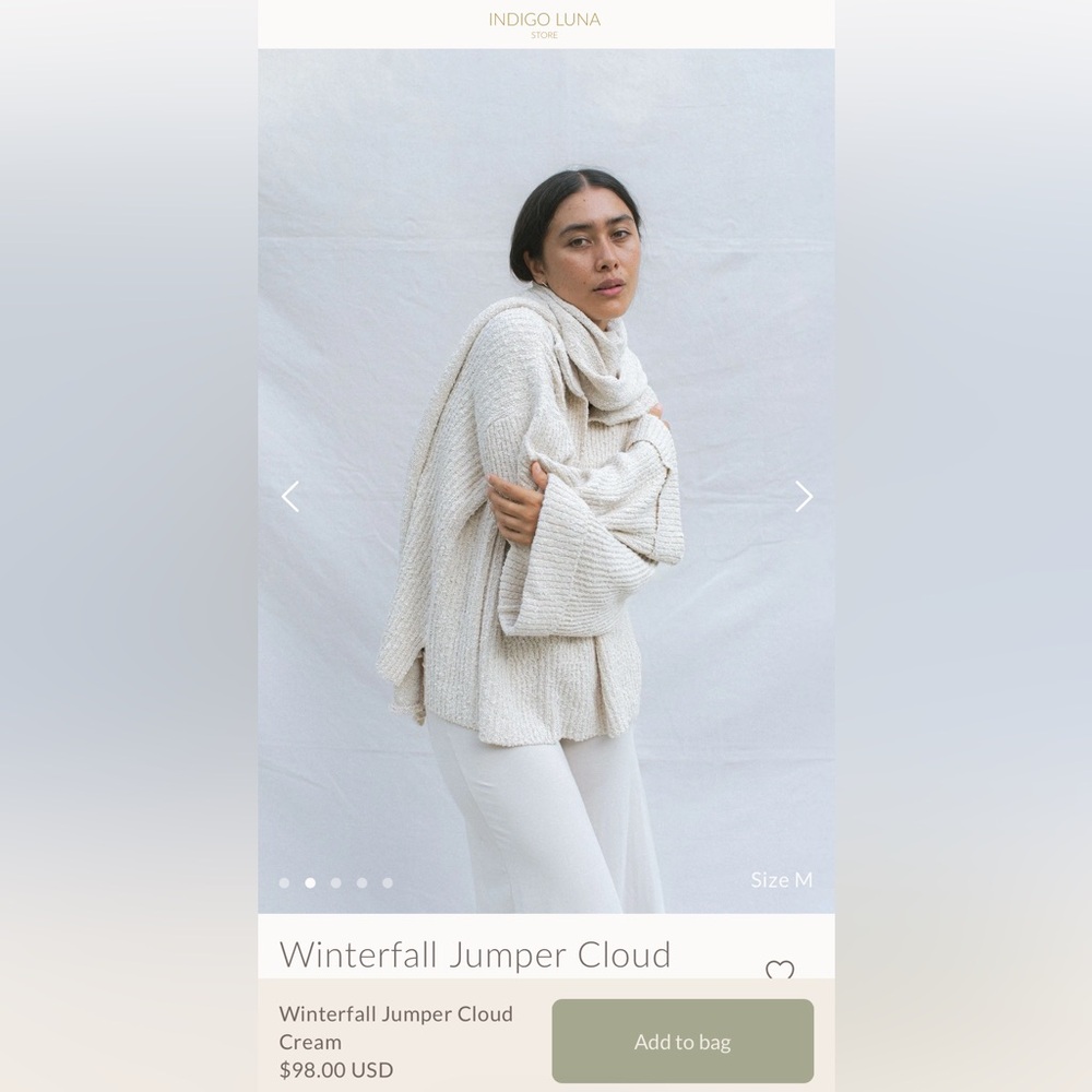 Indigo Luna Winterfall Cloud Cream Sweater - Picture 5 of 9